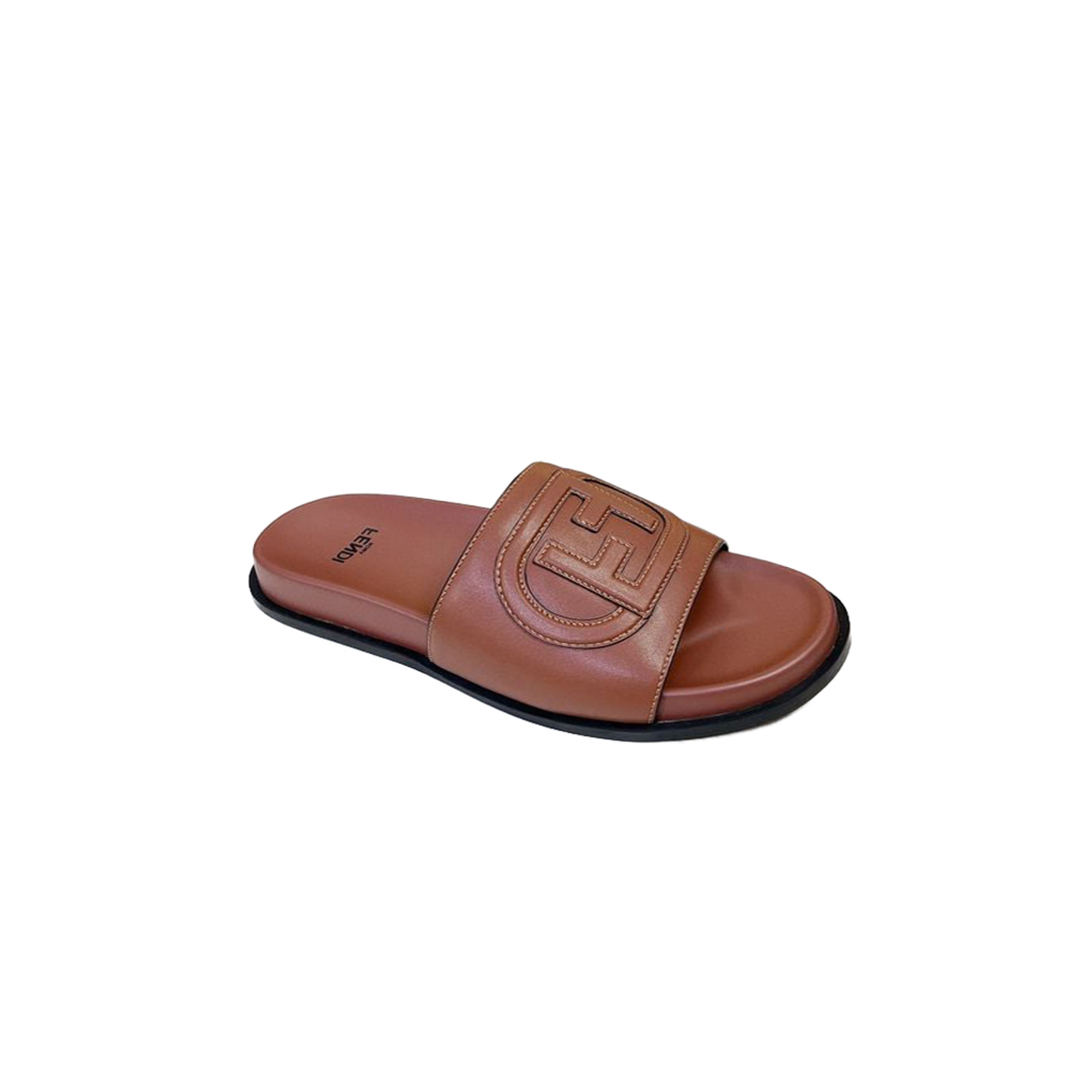 F**di leather brown sandals